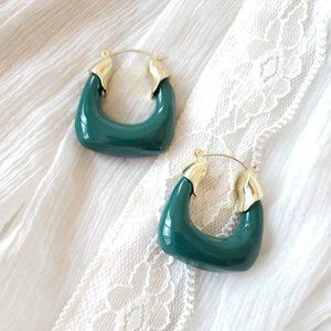 New! Anthro Resin Hoop Earrings